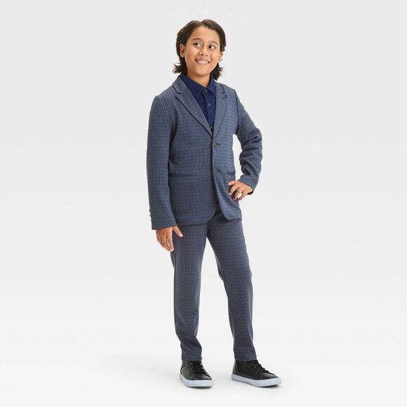 Cat & Jack - Boys' Knit Blazer - Cat & Jack Navy Blue 4 Navy Blue - Picture 3 of 3